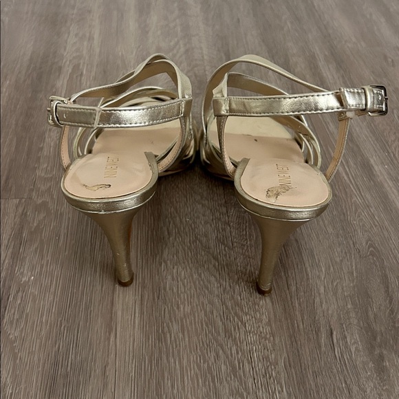 Nine West Metallic Strappy Heels - Picture 3 of 5